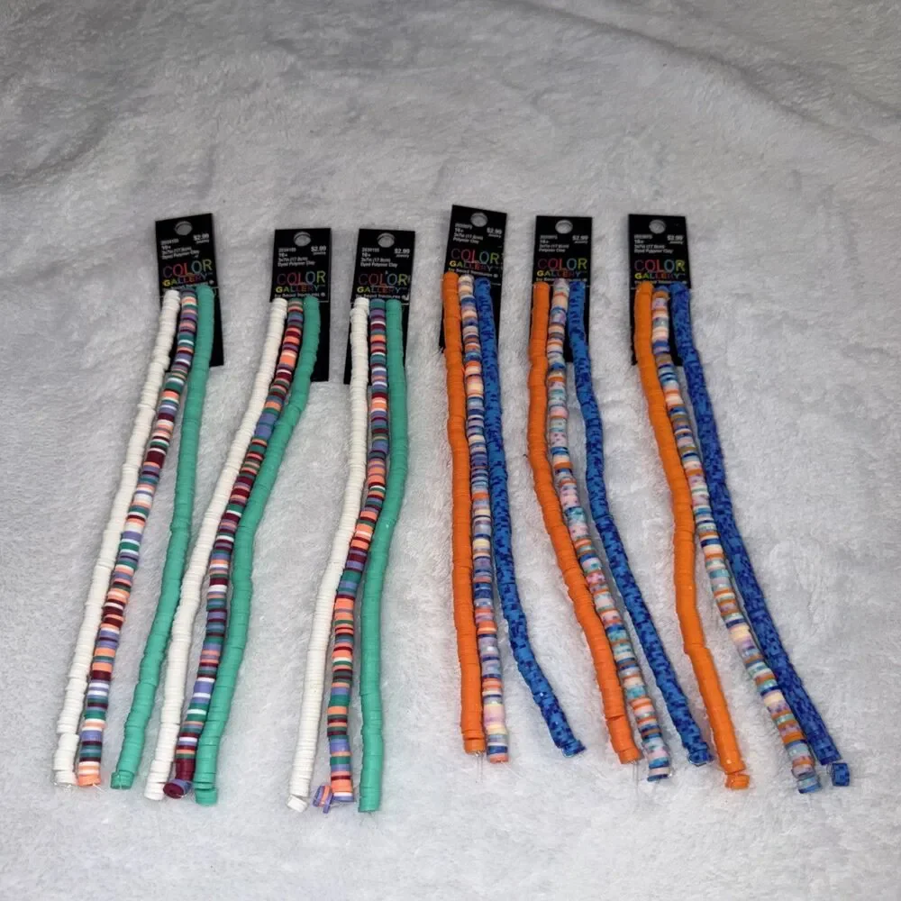 Vinyl Disc Beads 18 full strands of 200+ beads per strand New By Color Gallery